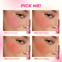 SACE LADY Water Tint Blush β Natural Fresh Look, Long-Lasting, Multi-Use Liquid Blush (Velvet Matte Finish)