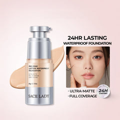 Sace Lady Ultra Matte Pro Liquid Foundation – Full Coverage, Waterproof, 24H Long-Wear