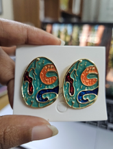 Classical Ocean Plate Earring
