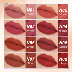 Sace Lady 24H Lasting Matte Lipstick + Waterproof High Pigmented Matte Lip Makeup