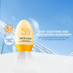 SACE LADY Airy Soothing Face Sunscreen – Lightweight & Moisturizing SPF 50 PA+++ (50g)