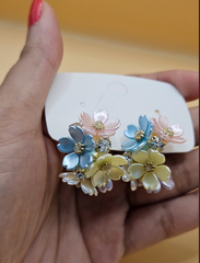 Floral Bloom Earrings ( Multicolor)