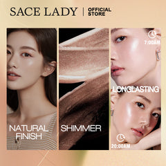 SACE LADY 3-In-1 Liquid Highlighter, Eyeshadow & Blush – Lightweight, Blendable & Long-Lasting Glow (6ml)